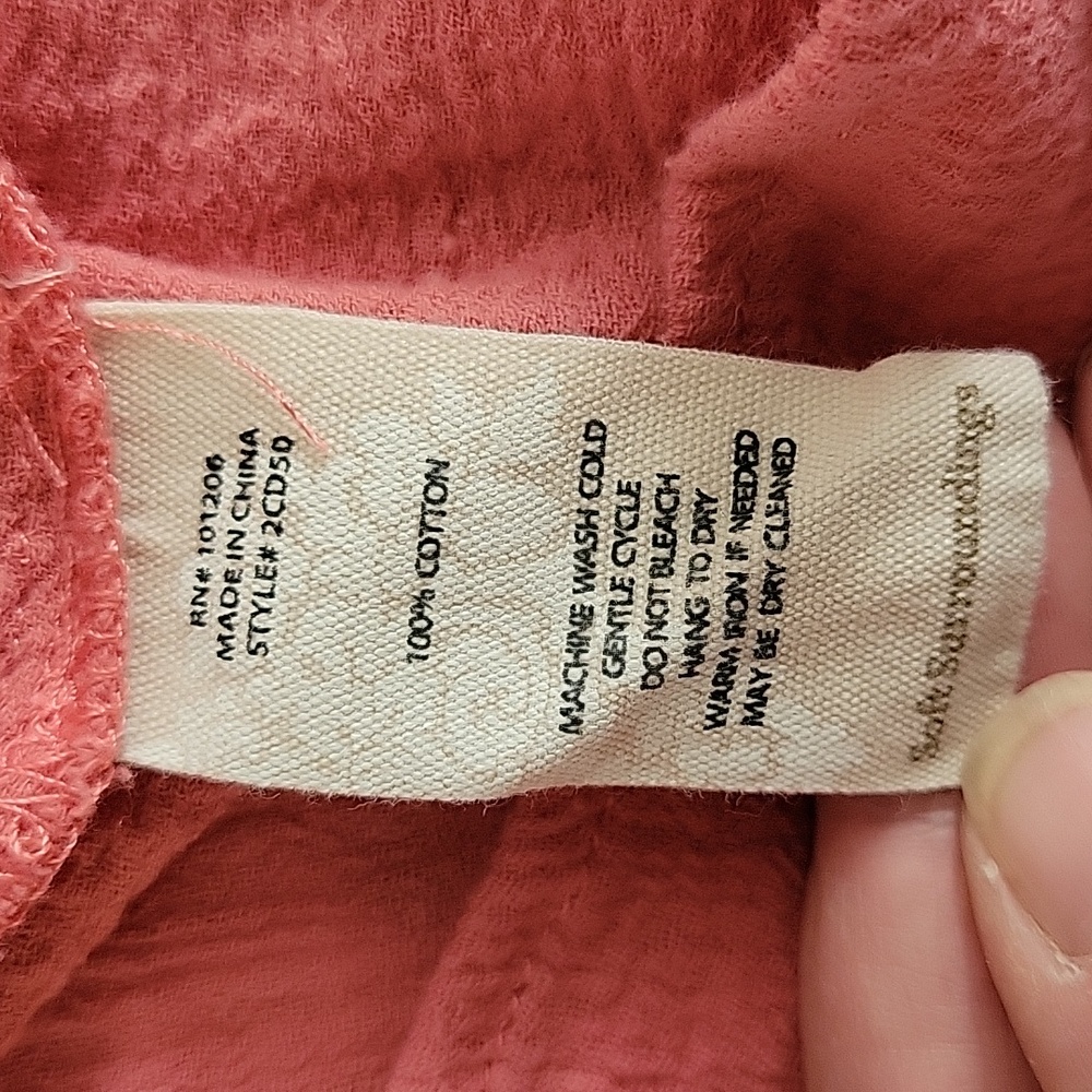 Soft Surroundings Peach Color Button Down Blouse … - image 4